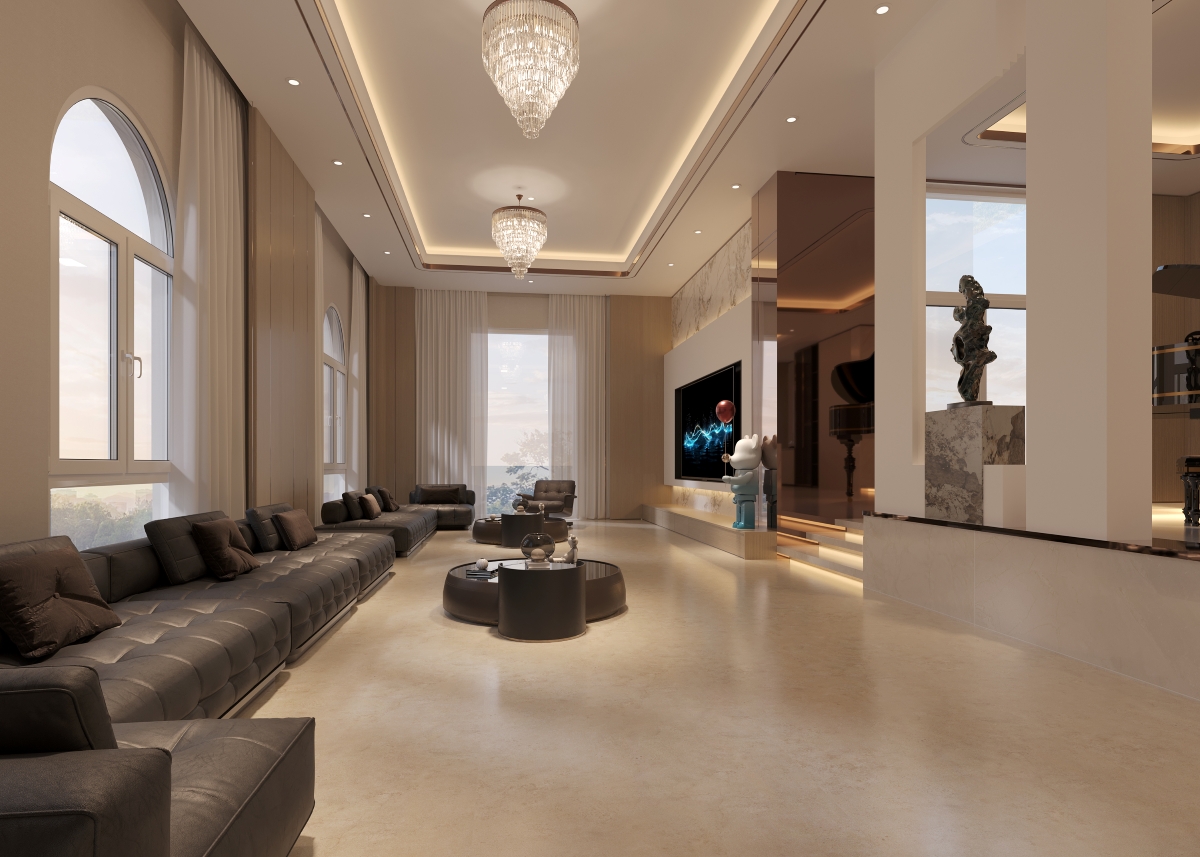 3D rendering of living room