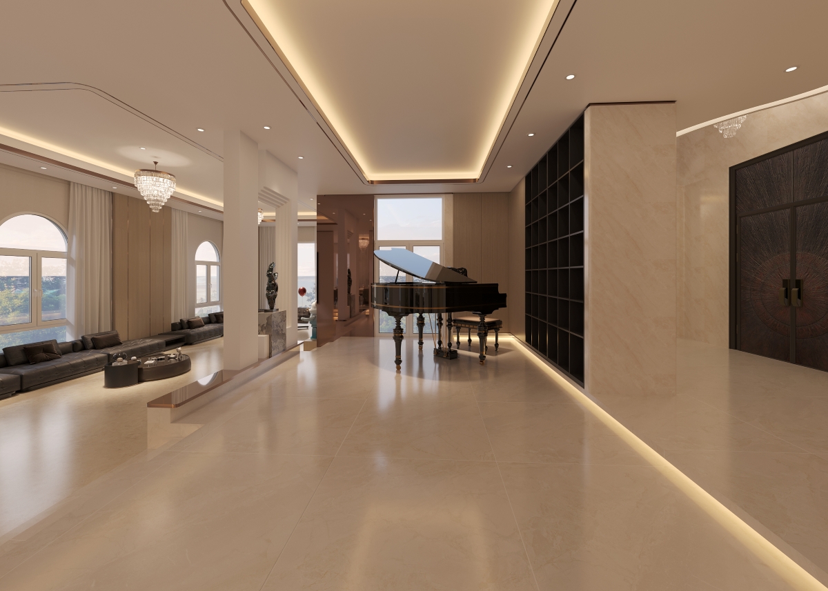 3D rendering of piano area