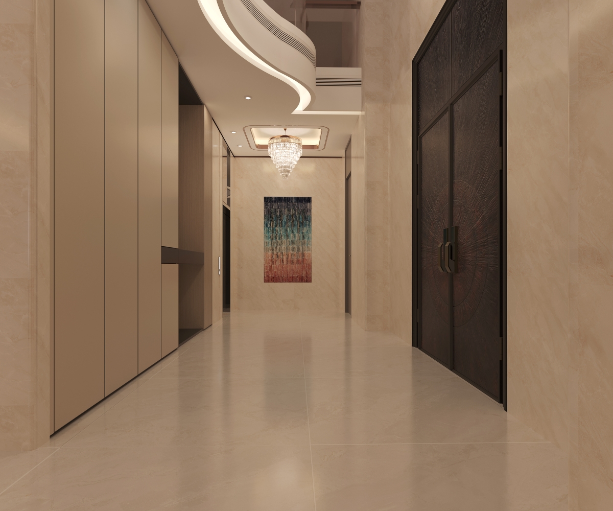 3D rendering of hallway