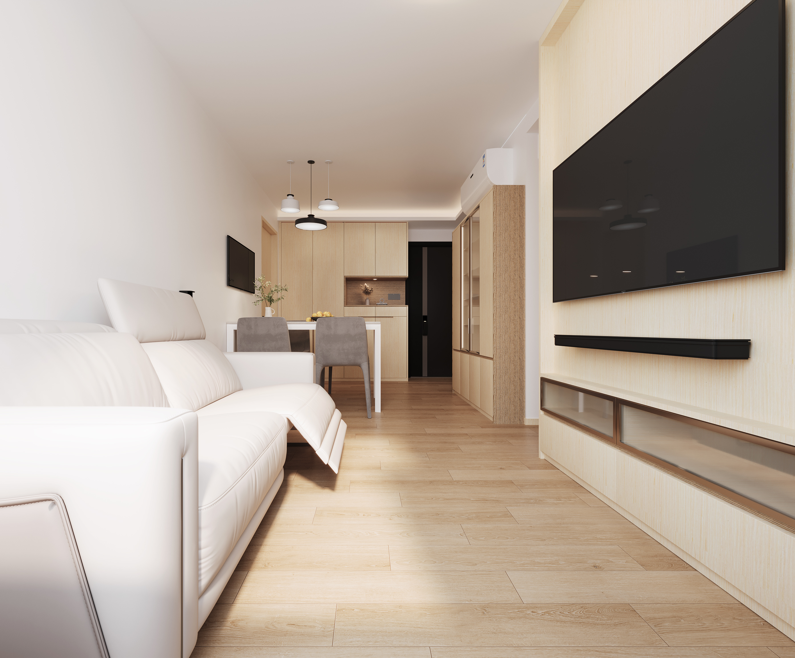 3D rendering of dining area