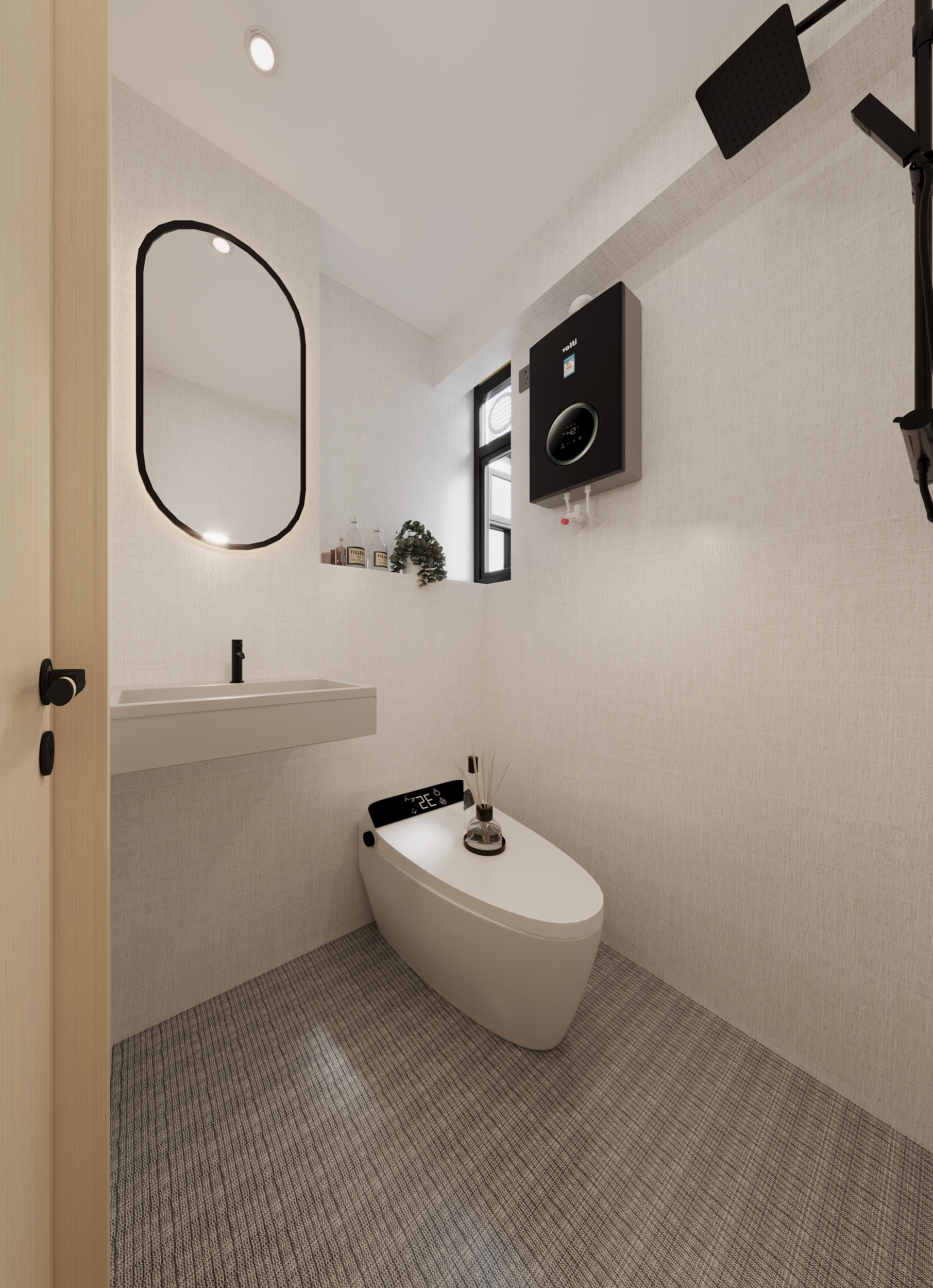 3D rendering of piano area